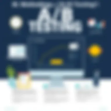 Infographic detailing the methodology of A/B testing.