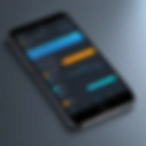 Screenshot of a task tracking app interface showcasing project management features