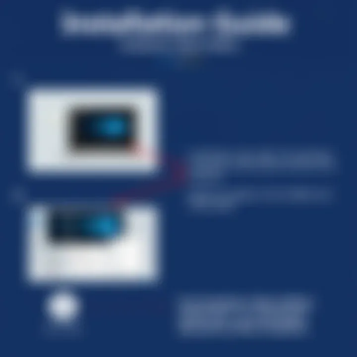 Installation Guide for Audacity Video Editor Visual representation of installation steps for Audacity video editor