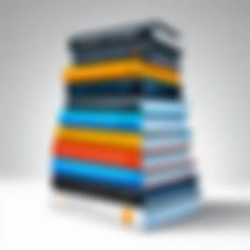 A stack of influential product management books