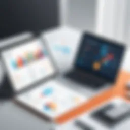 Infographic displaying key CRM features for IT companies