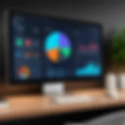 Visual representation of CRM software dashboard