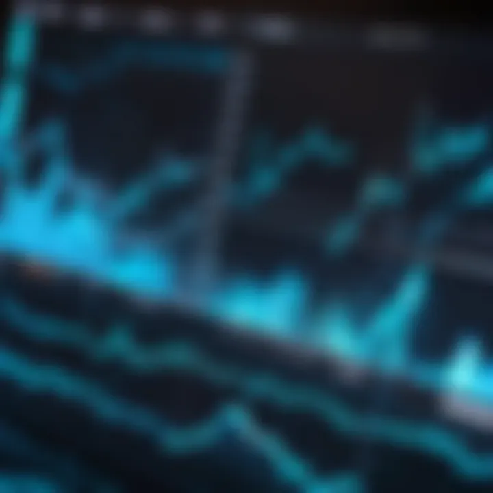 A graphical representation of digital stock market trends