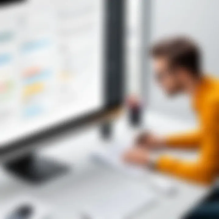 Illustration representing user research methodologies in UX design.