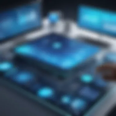 Collaboration through Digital Interfaces A team collaborating with advanced digital tools