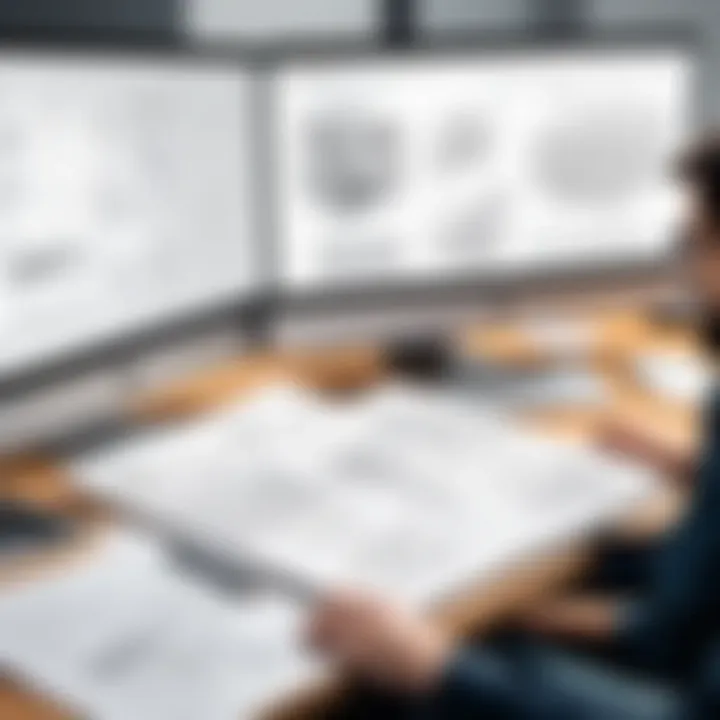 A brainstorming session with design sketches and notes