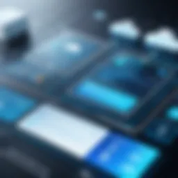 User interface of cloud-based software showcasing features