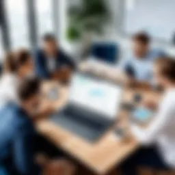 Team members collaborating using Wrike interface