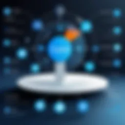 Visual representation of CRM software features