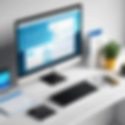 A digital workspace showcasing various documentation tools