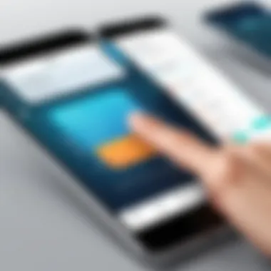 Navigating the App Interface User navigating an app interface