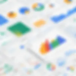 A visual representation of different chart types available in Google Sheets