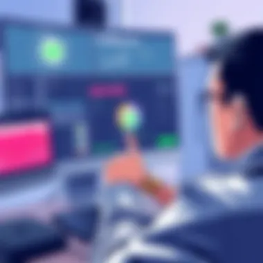 User navigating through QuickBooks interface