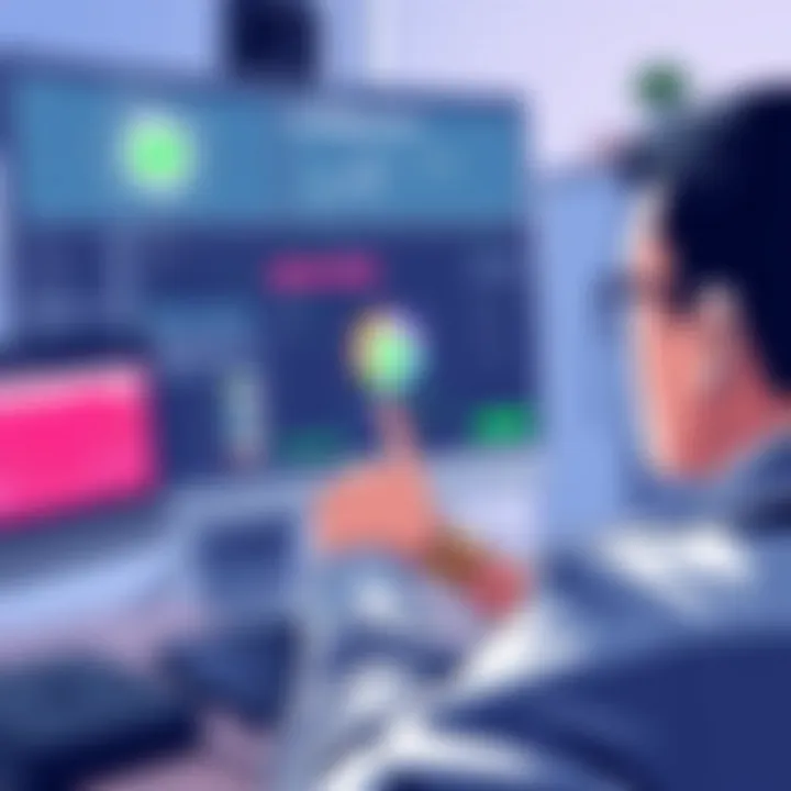 User navigating through QuickBooks interface