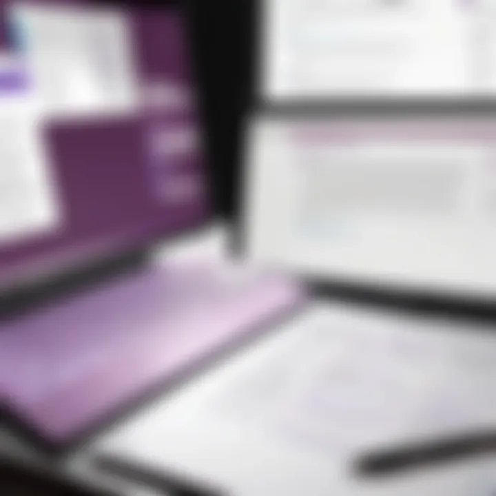 Collaboration features in OneNote highlighting teamwork