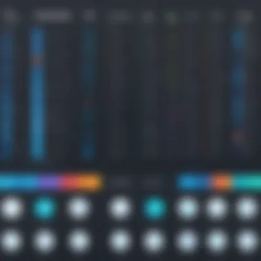 A comparative chart highlighting the differences among several UI design platforms.