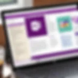 User interface of Microsoft OneNote showcasing its organizational features
