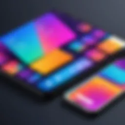A visually engaging UI mockup showcasing vibrant colors and intuitive layout.