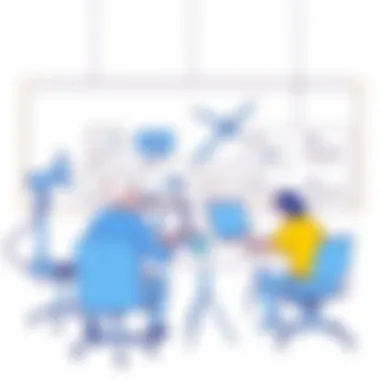 Collaborative Wireframing Sessions Illustration demonstrating collaboration in wireframing sessions
