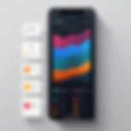 Visual representation of user engagement metrics in app usage.