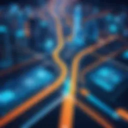 Illustration of a strategic roadmap for app development