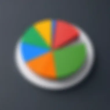 A pie chart illustrating market share distribution