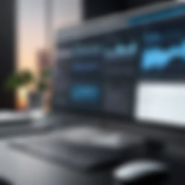Editing software interface with video clips
