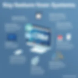 Infographic showcasing key features of CRM systems