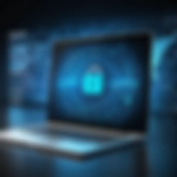 Conceptual illustration of data privacy in the digital world