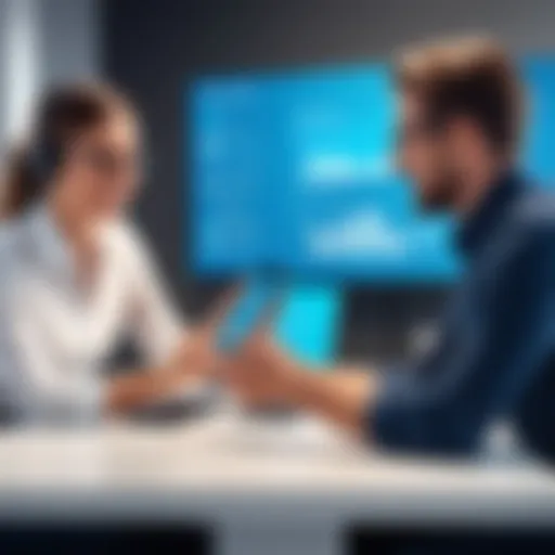 An engaging one-on-one customer interaction showcasing attentiveness.