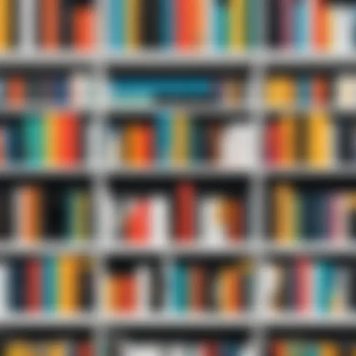 A bookshelf filled with notable user experience books