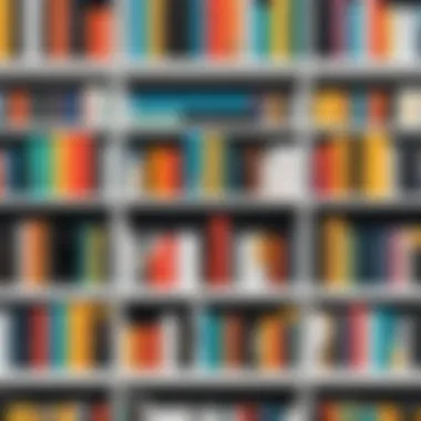 Curated Collection of UX Literature A bookshelf filled with notable user experience books