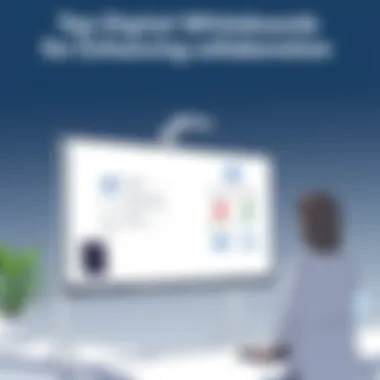 User Interface of a Digital Whiteboard User interface of a popular digital whiteboard platform