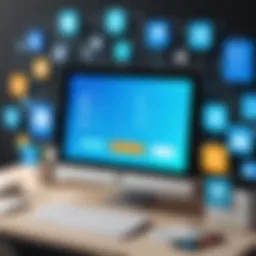 Visual representation of various online HR applications