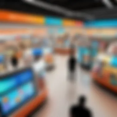 Retail Dynamics in America Vibrant retail environment bustling with activity