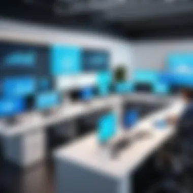 Innovation in Technology Innovative technology workspace showcasing collaboration