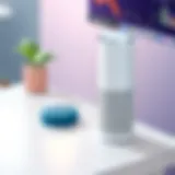 Sleek design of Amazon Echo smart speaker
