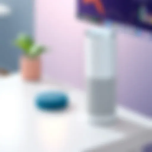 Sleek design of Amazon Echo smart speaker