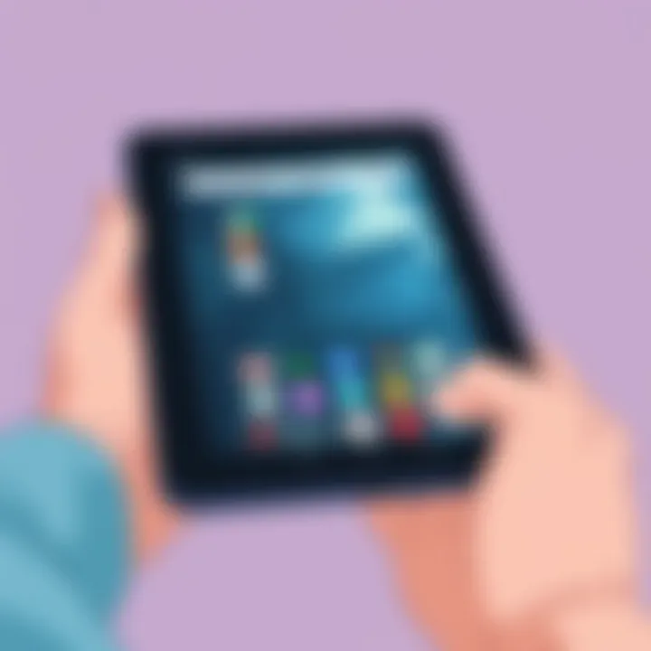 Amazon Fire Tablet: Versatility in Your Hands Close-up of Amazon Fire tablet interface