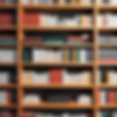 A bookshelf filled with acclaimed books on success