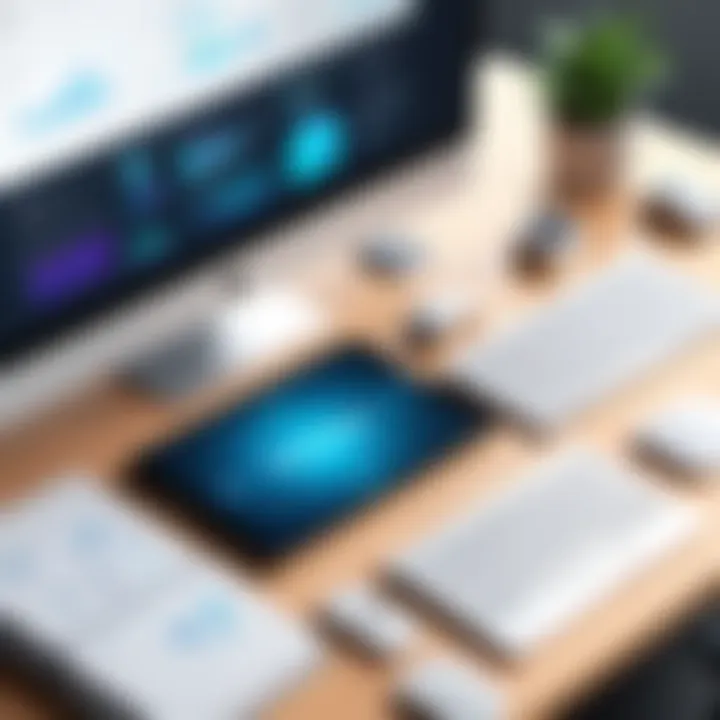 A visual representation of various business communication tools