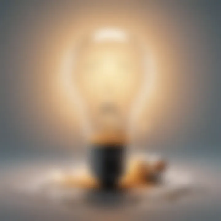 Creative depiction of a lightbulb symbolizing financial enlightenment and ideas