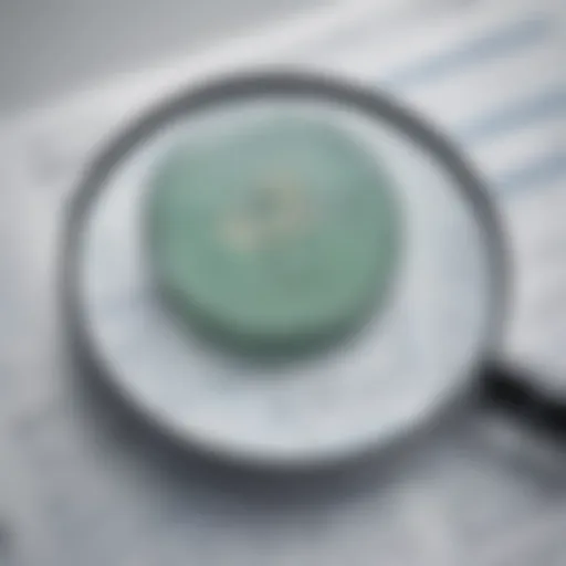 Cover of a finance book with a magnifying glass focusing on financial concepts