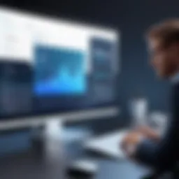 A modern interface showcasing client relationship software features