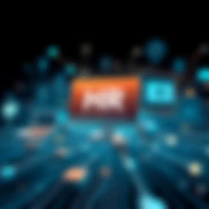 The Future of HR Technology A futuristic depiction of technology transforming HR practices