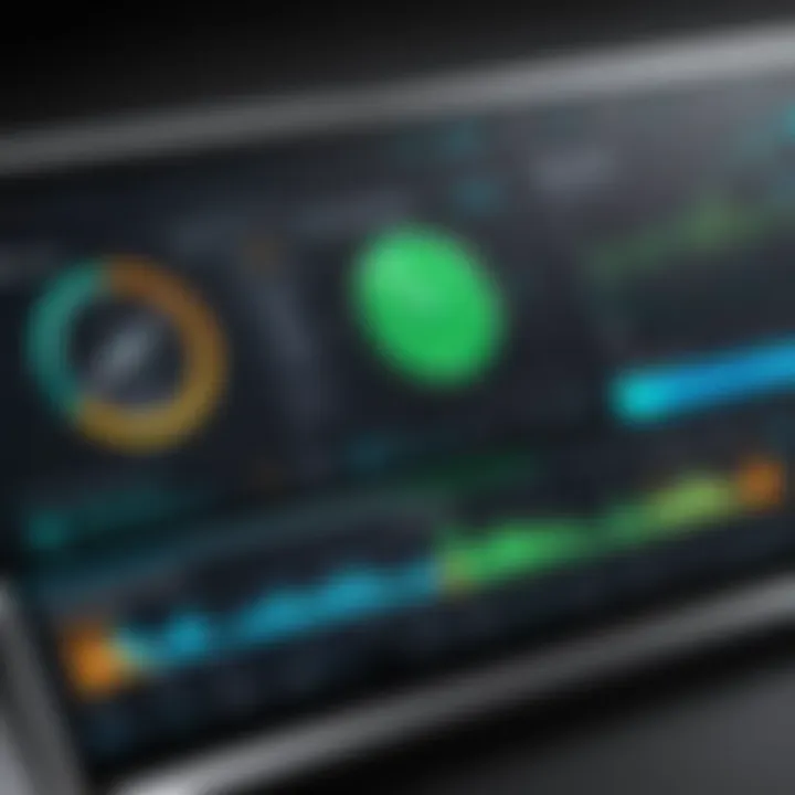 A close-up of a sleek dashboard interface demonstrating data visualization and user-friendly controls.