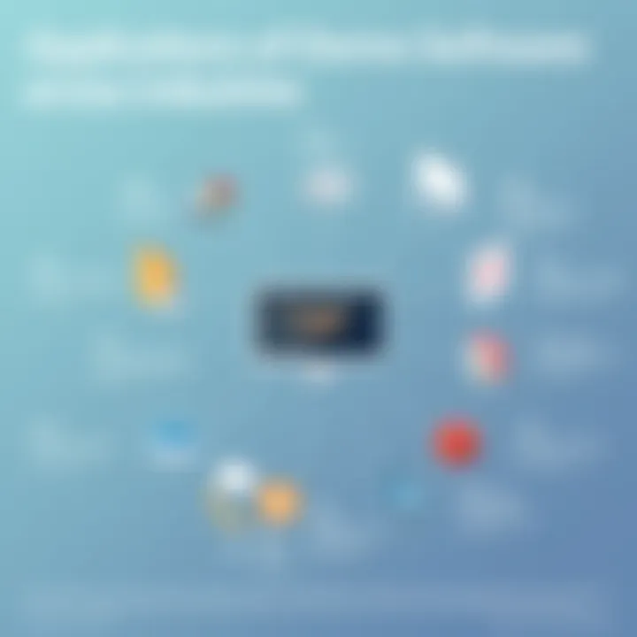 Chart depicting applications of demo software across industries