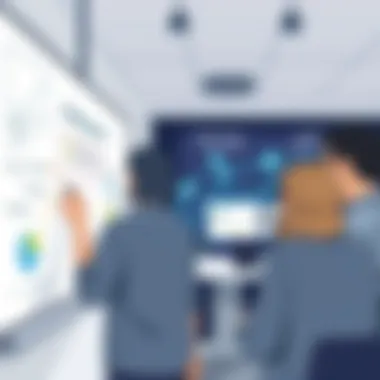 Digital Whiteboard in a Collaborative Setting User engaging with a digital whiteboard in a collaborative environment