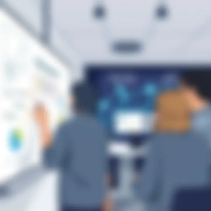 Digital Whiteboard in a Collaborative Setting User engaging with a digital whiteboard in a collaborative environment