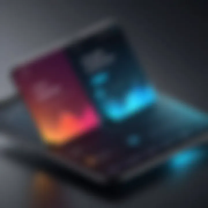 An innovative app interface designed for audience interaction and feedback.